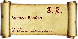 Barcza Renáta névjegykártya