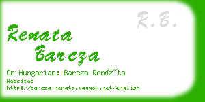 renata barcza business card